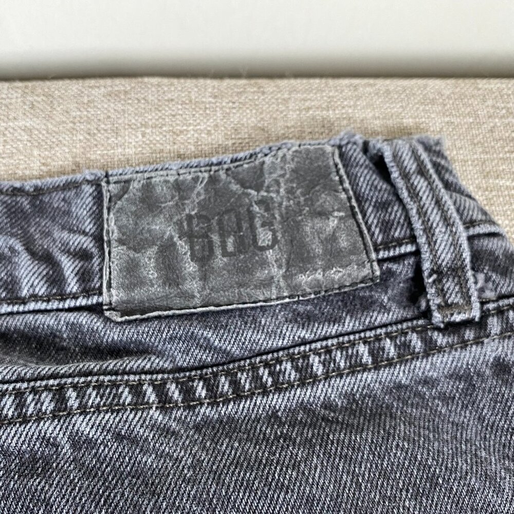 Urban Outfitters BDG Jack Wide Leg Jeans Men's 34 High Rise Gray Frayed Hem - Picture 7 of 14